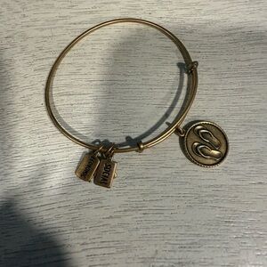 Gold Charm Bangle Bracelet